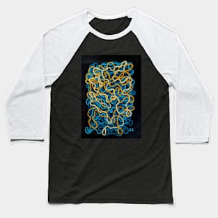 Crazy, colourful, abstract design printed on t-shirts, greeting cards and more Baseball T-Shirt